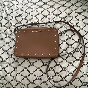 Michael Kors Brown Leather Crossbody Bag